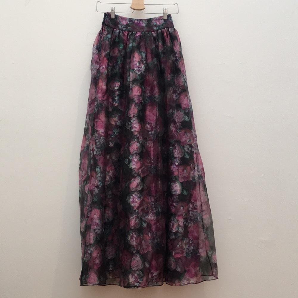 ASOS Floral Maxi Skirt High Waist Size US 2
